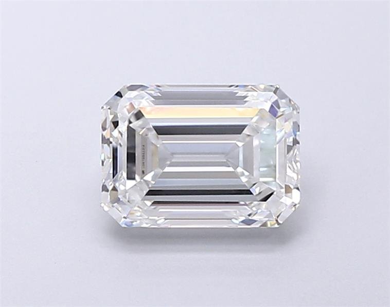 1.54ct F VVS2 Rare Carat Ideal Cut Emerald Lab Grown Diamond