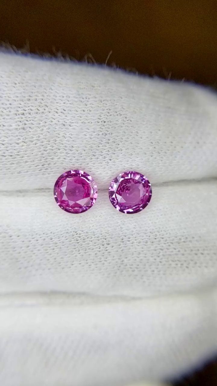 1.68 Carat Pink Round Sapphire