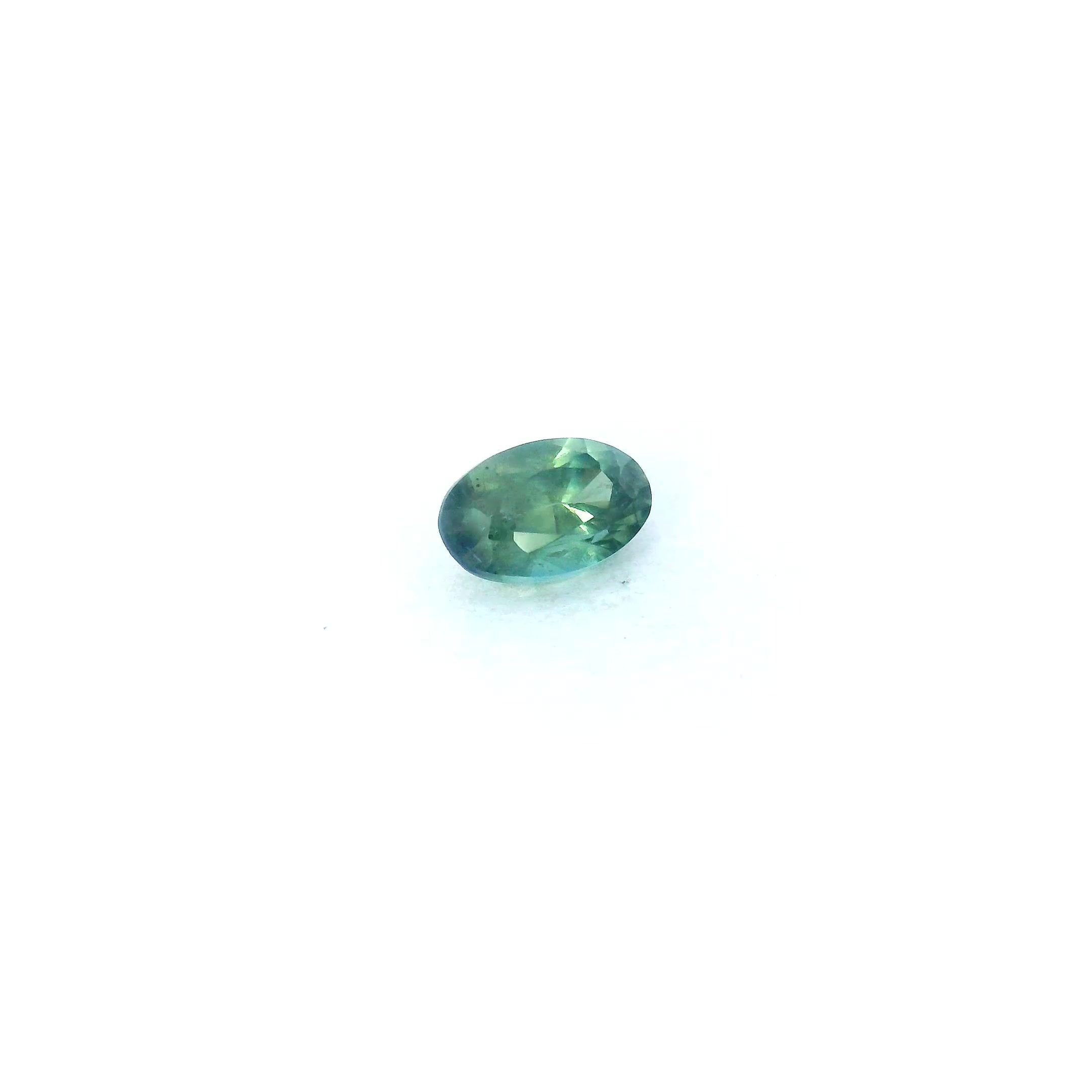 0.44 Carat Green Oval Sapphire