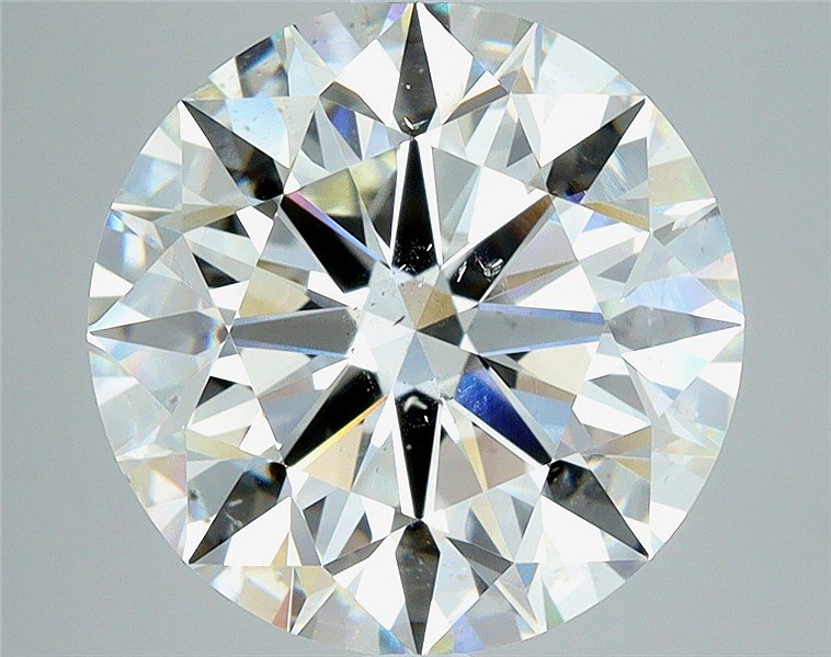 5.01ct J SI2 Rare Carat Ideal Cut Round Diamond