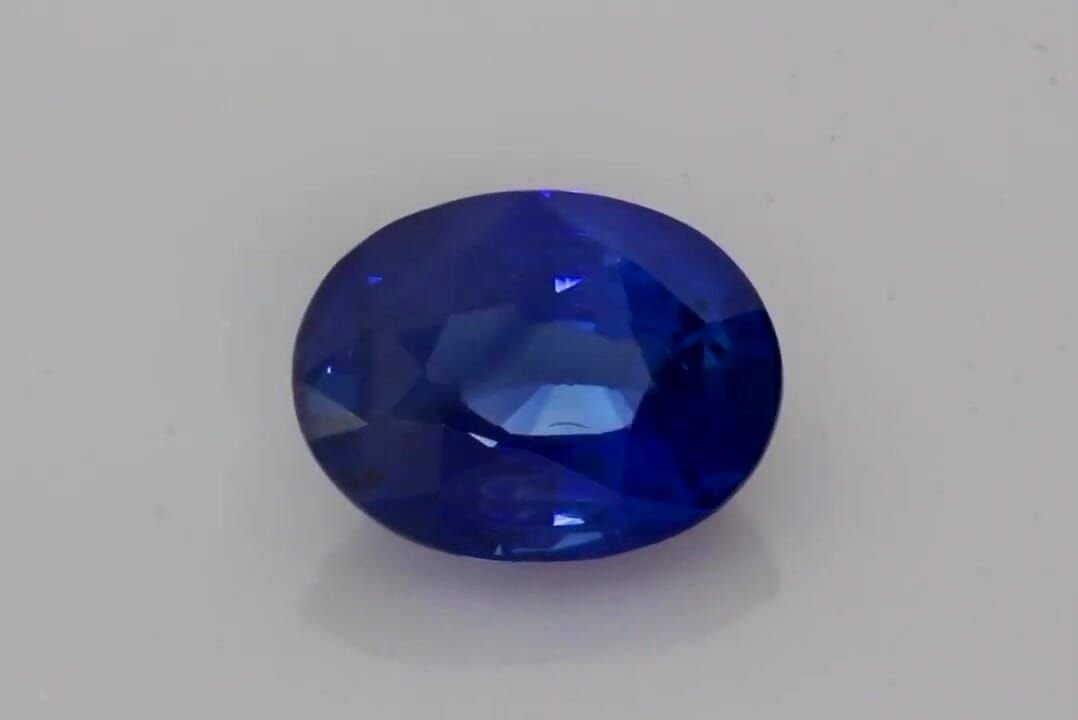 4.97 Carat Vivid Blue Oval Sapphire