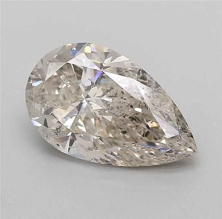 5.03ct I SI2 Rare Carat Ideal Cut Pear Diamond