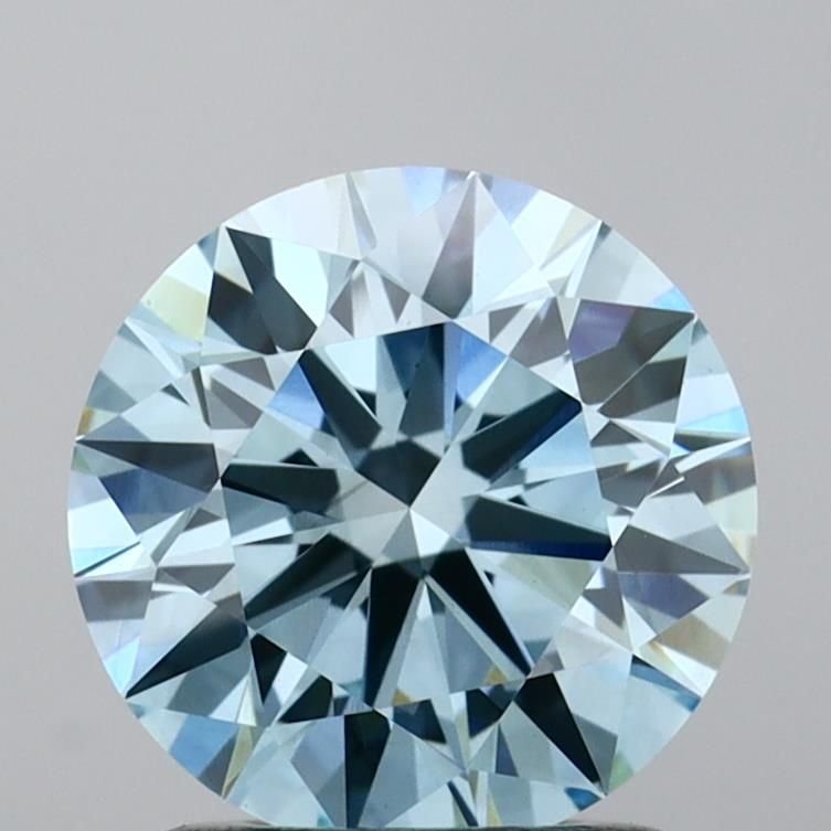1.42 Ct. Fancy Vivid Blue Round Lab Diamond