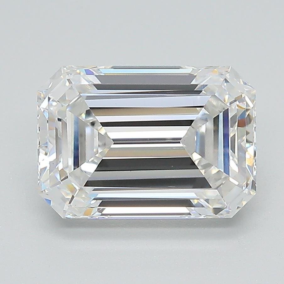 2.58ct F VS1 Rare Carat Ideal Cut Emerald Lab Grown Diamond