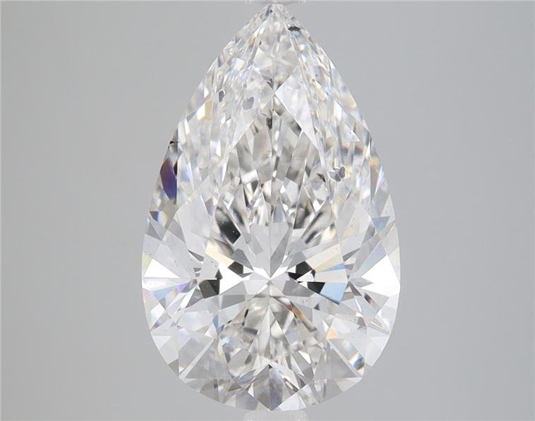 3.49ct F SI2 Rare Carat Ideal Cut Pear Lab Grown Diamond