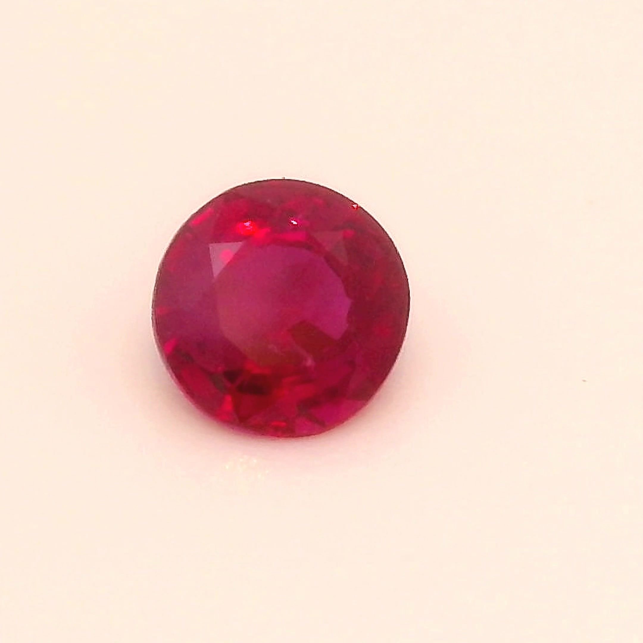 0.39 Carat Red Round Ruby