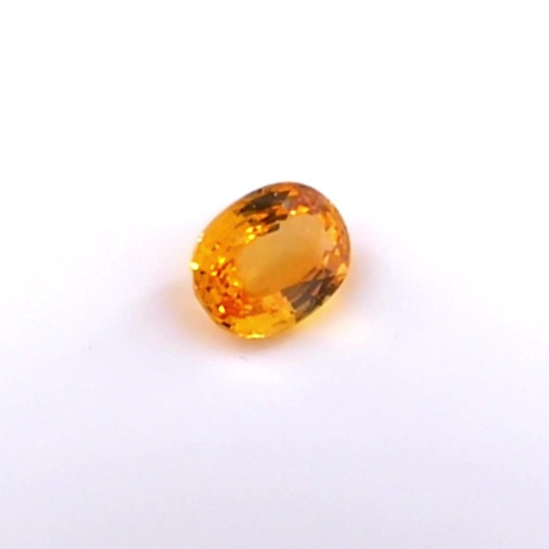 1.93 Carat Yellow Oval Sapphire