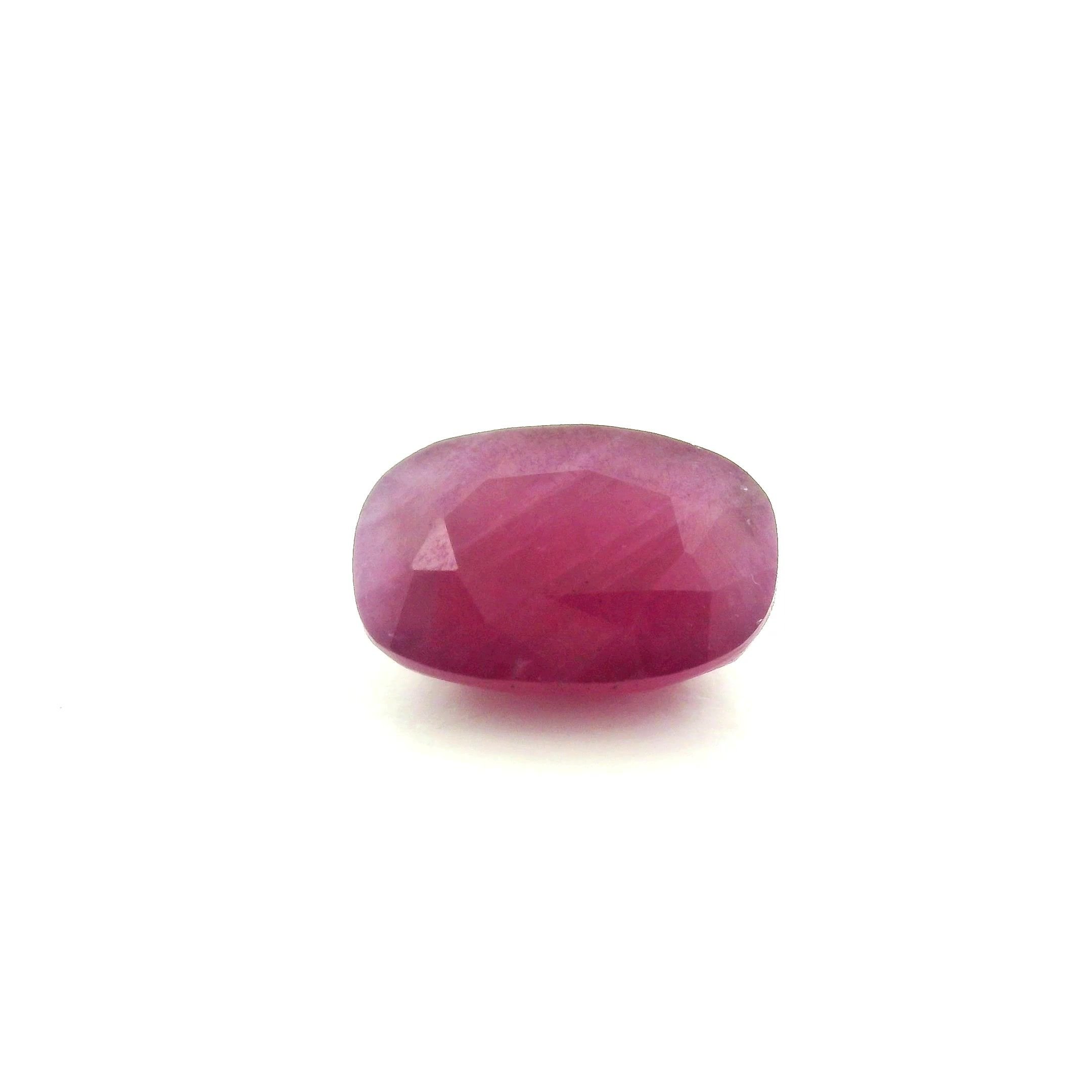 3.28 Carat Red Cushion Ruby