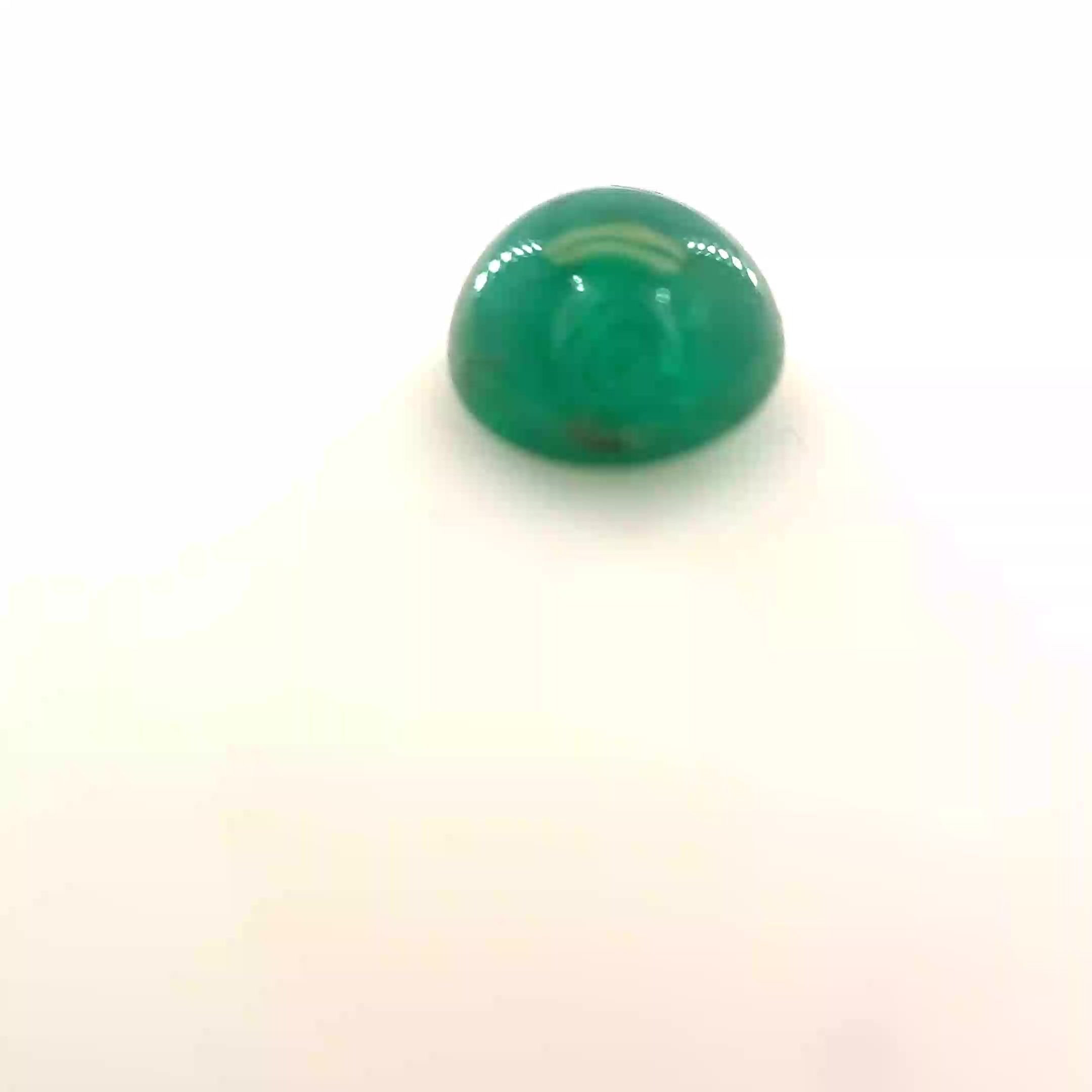 1.08 Carat Green Round Emerald