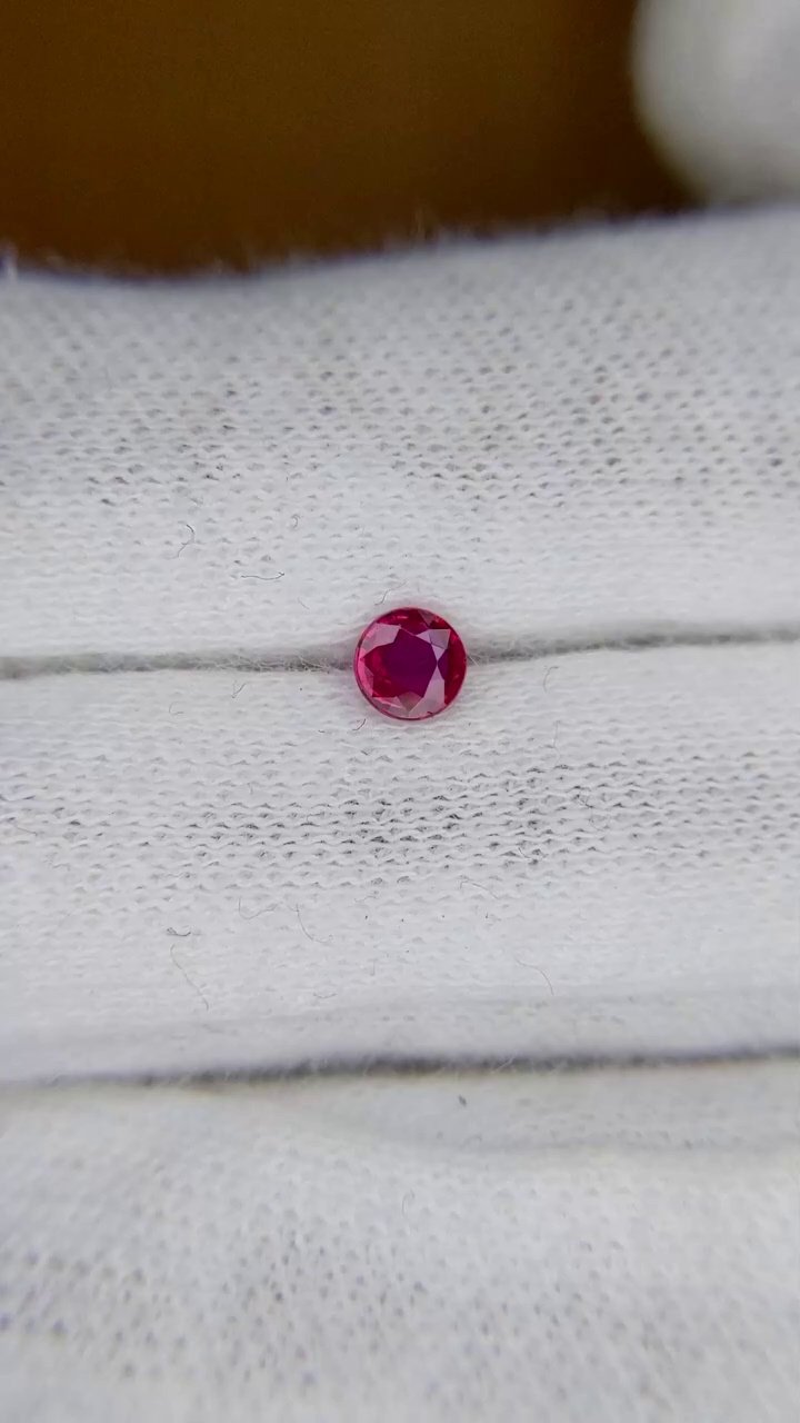0.32 Carat Red Round Ruby