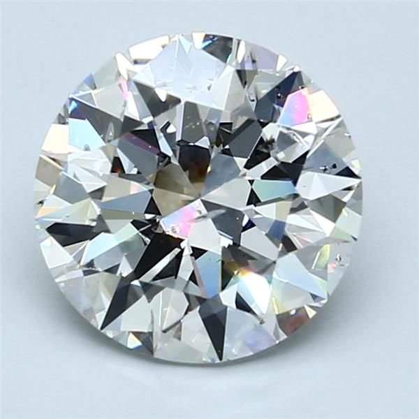 3.02ct F SI2 Rare Carat Ideal Cut Round Diamond