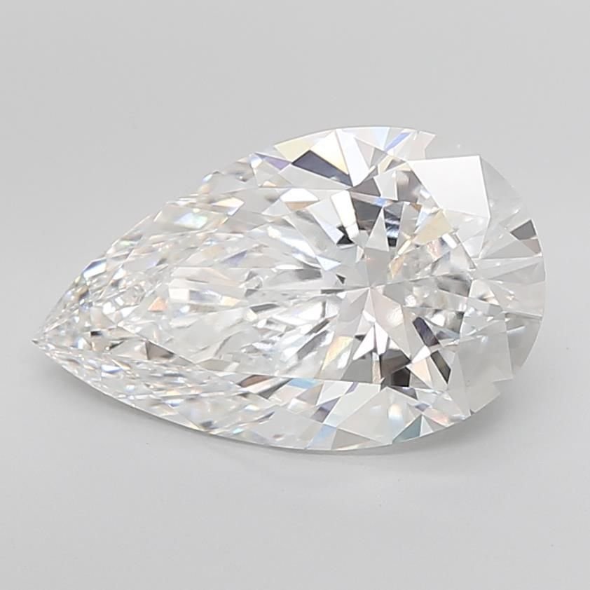 7.09ct E VVS2 Rare Carat Ideal Cut Pear Lab Grown Diamond