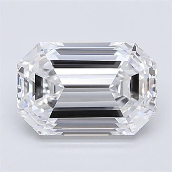 0.94ct D VVS2 Very Good Cut Emerald Lab Grown Diamond