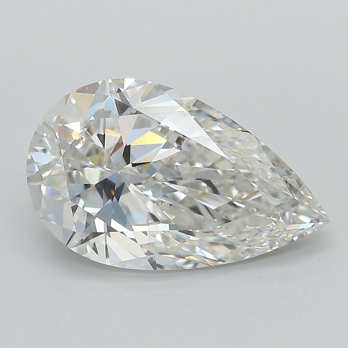 4.01ct F VS1 Rare Carat Ideal Cut Pear Lab Grown Diamond