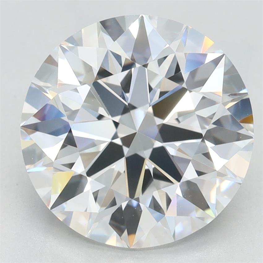 3.17ct D VVS2 Rare Carat Ideal Cut Round Lab Grown Diamond