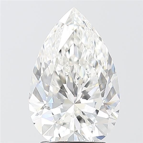3.07ct F VVS2 Rare Carat Ideal Cut Pear Lab Grown Diamond