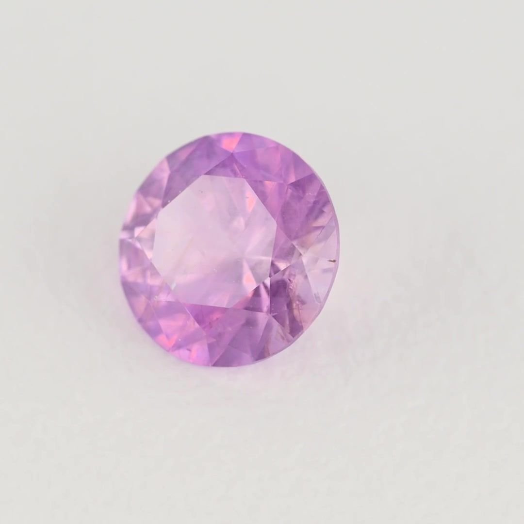 0.73 Carat Pink Round Sapphire