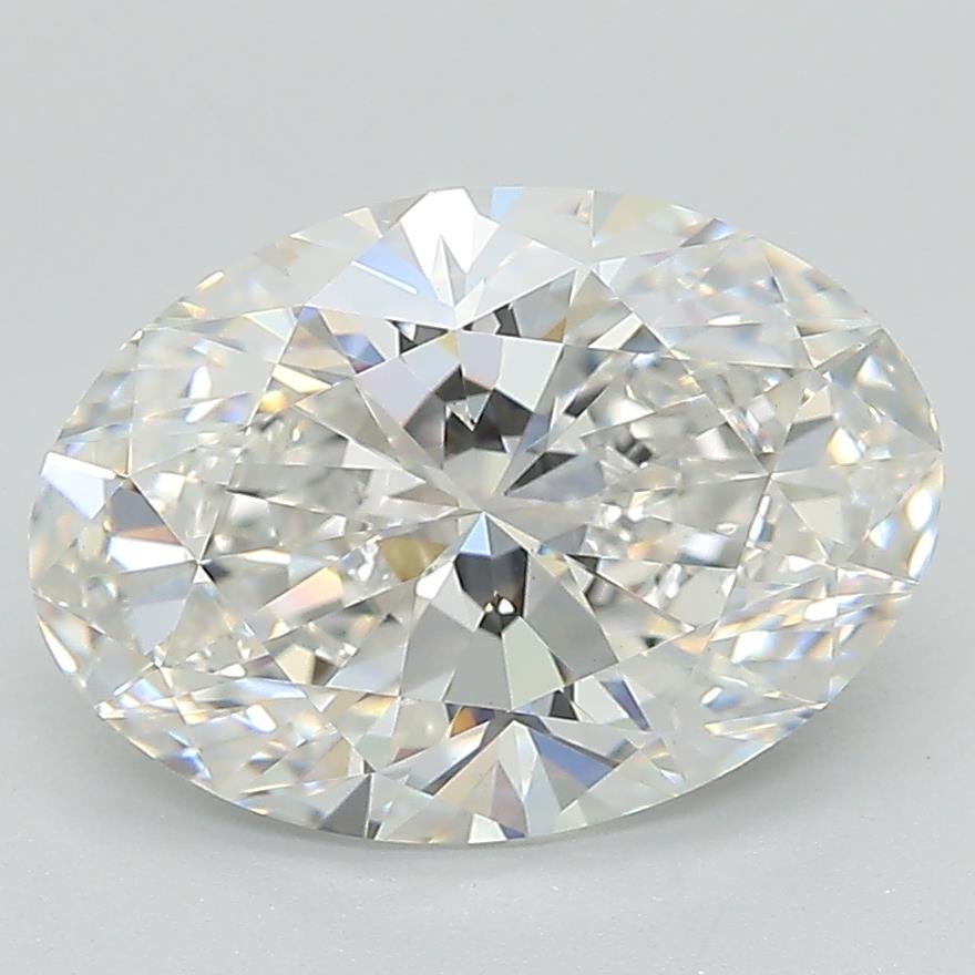 3.14ct F VS1 Rare Carat Ideal Cut Oval Lab Grown Diamond