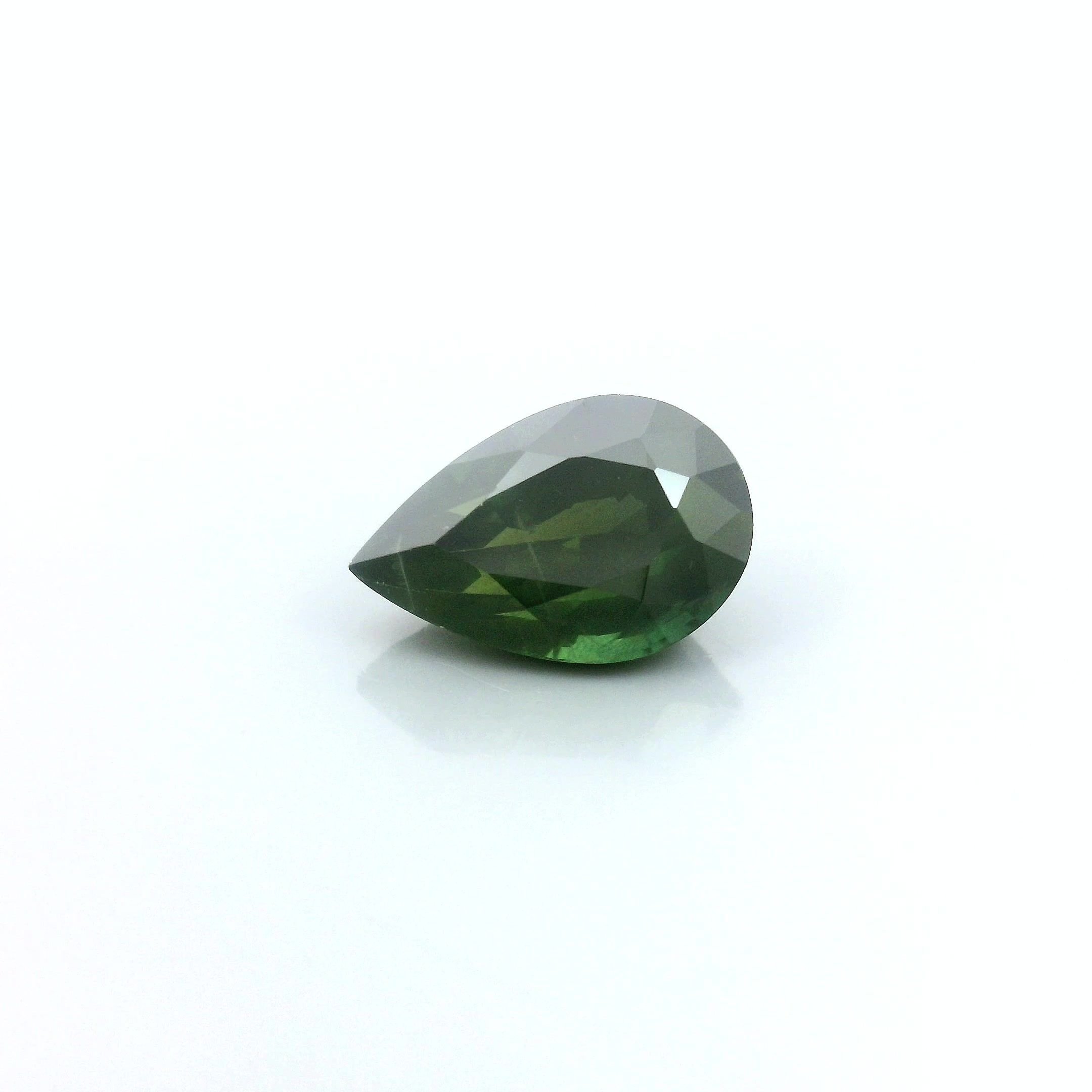 2.84 Carat Green Pear Sapphire