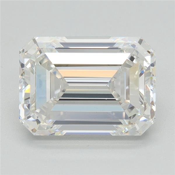 6.17ct E VVS2 Rare Carat Ideal Cut Emerald Lab Grown Diamond