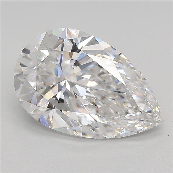 3.47ct E VS1 Rare Carat Ideal Cut Pear Lab Grown Diamond