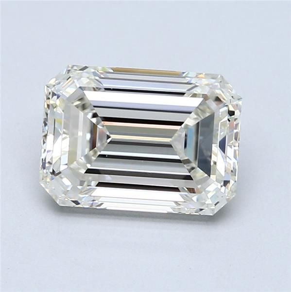 3.02ct J VVS2 Excellent Cut Emerald Diamond