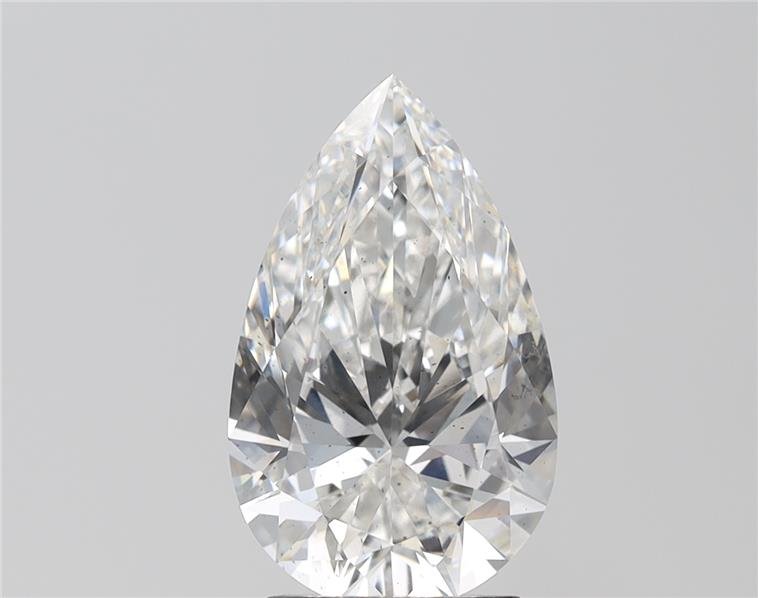 3.51ct F SI2 Rare Carat Ideal Cut Pear Lab Grown Diamond