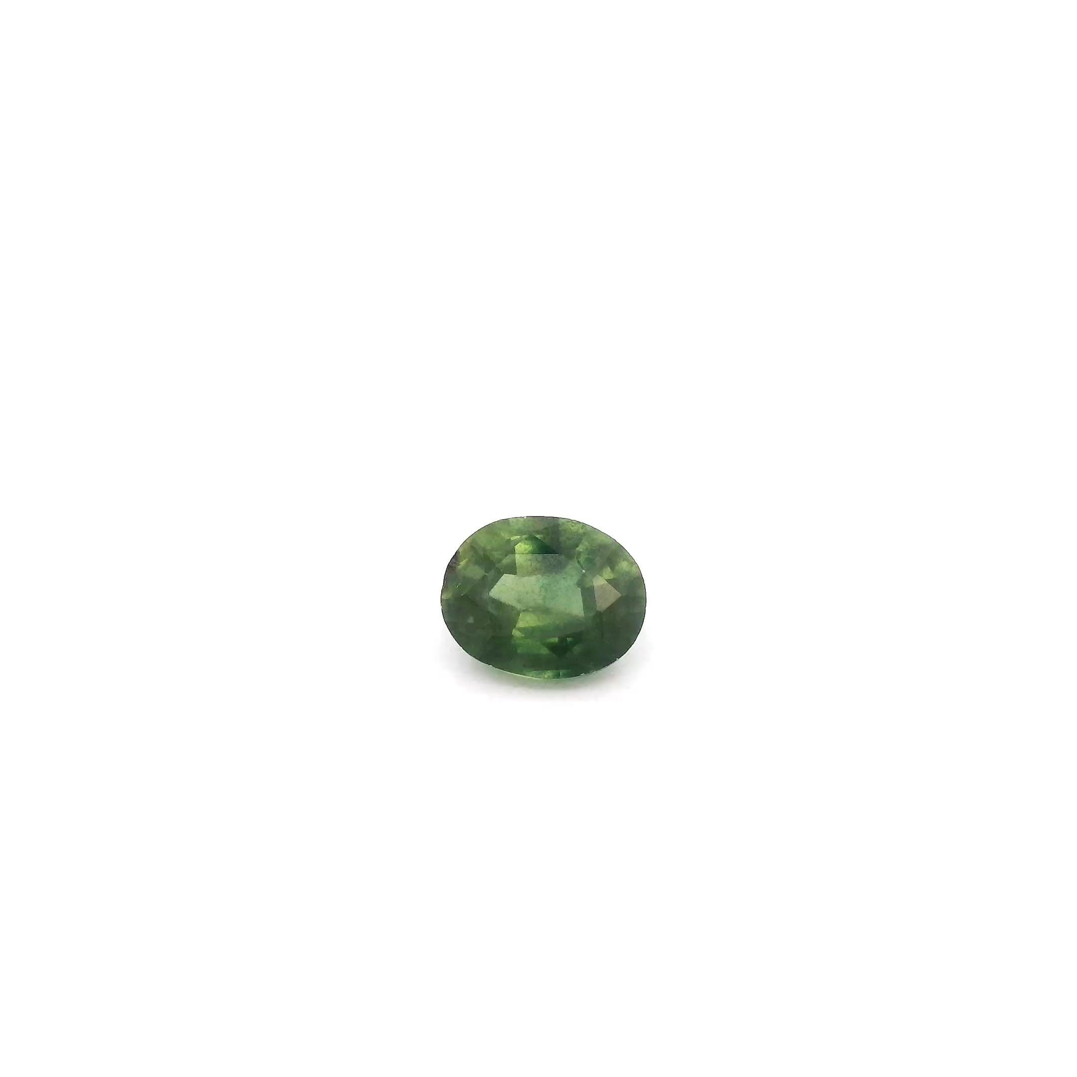 0.41 Carat Green Oval Sapphire