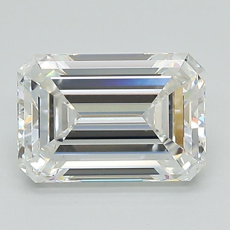 2.03ct F VS2 Rare Carat Ideal Cut Emerald Lab Grown Diamond