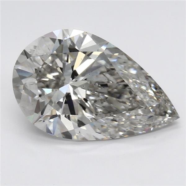 3.17ct H VS2 Rare Carat Ideal Cut Pear Lab Grown Diamond