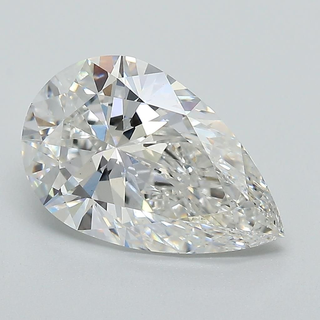 3.04ct F VS1 Rare Carat Ideal Cut Pear Lab Grown Diamond