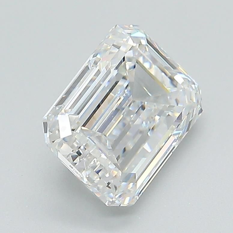 2.06ct D VS1 Excellent Cut Emerald Lab Grown Diamond