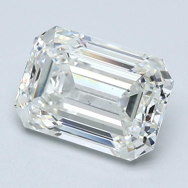 2.53ct H VS2 Rare Carat Ideal Cut Emerald Diamond