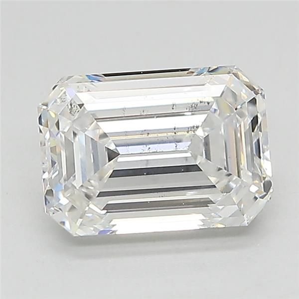 2.03ct D SI1 Rare Carat Ideal Cut Emerald Lab Grown Diamond