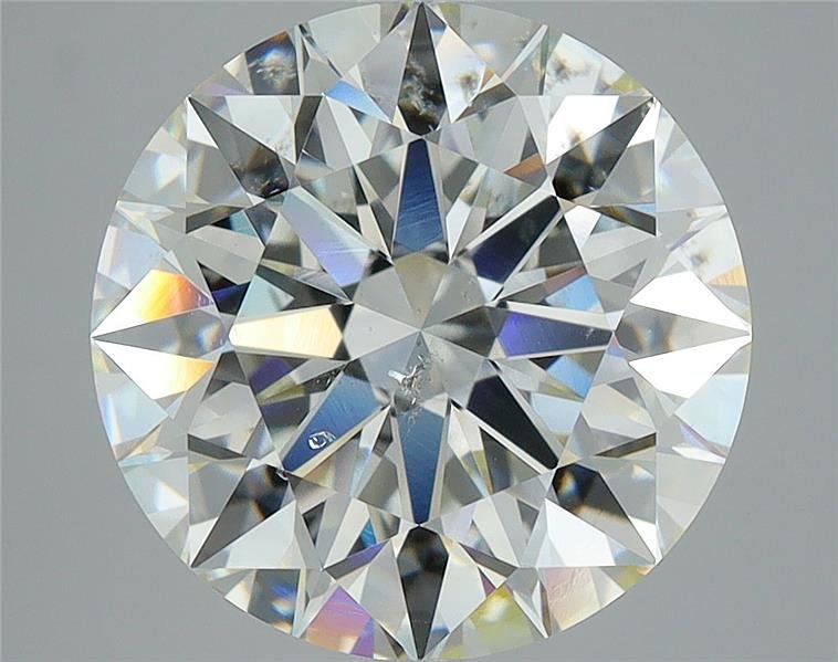 5.02ct K SI2 Rare Carat Ideal Cut Round Diamond