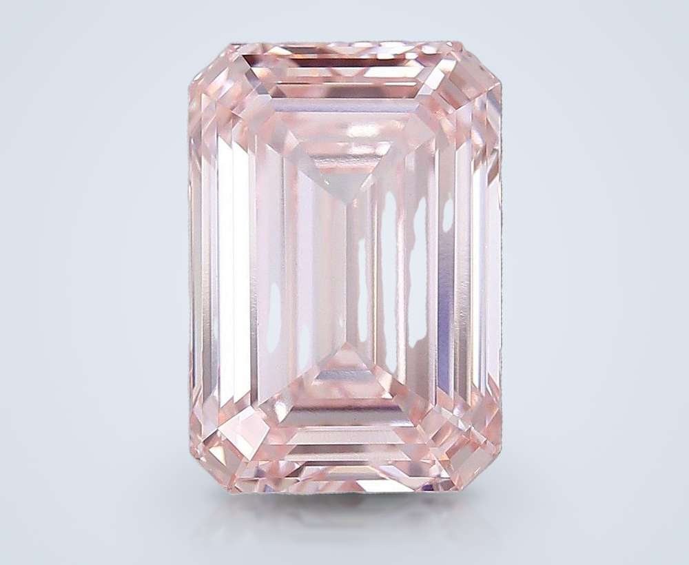 7.27 Ct. Fancy Intense Pink Emerald Lab Diamond