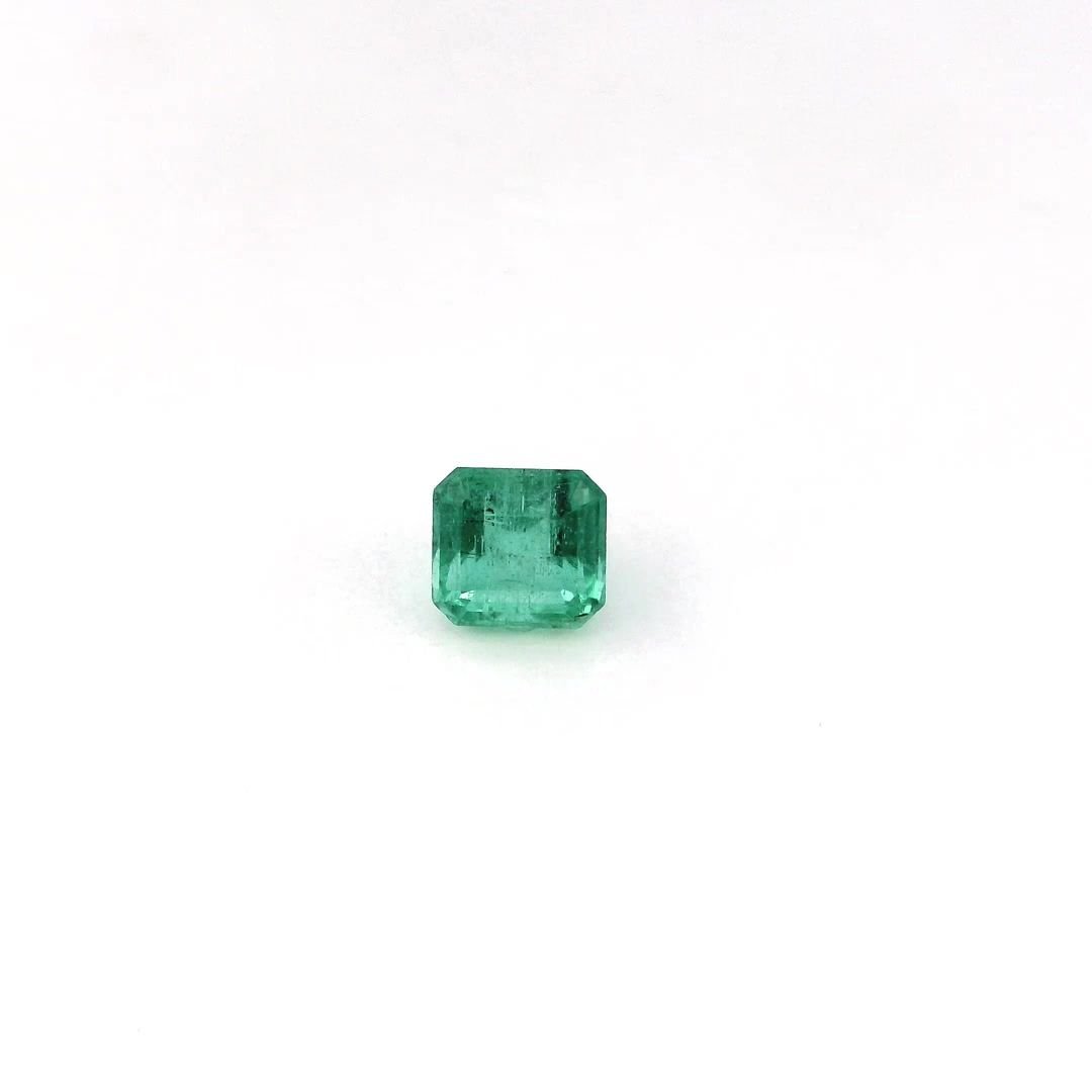 0.93 Carat Intense Green Emerald-Cut Emerald