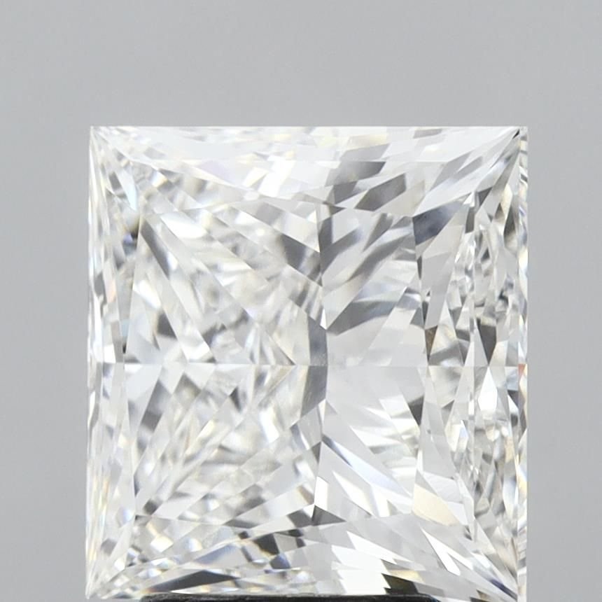 4.20ct F VVS2 Rare Carat Ideal Cut Princess Lab Grown Diamond