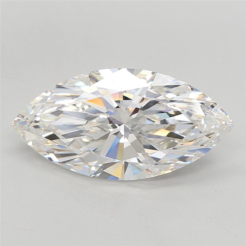 6.06ct F VVS2 Rare Carat Ideal Cut Marquise Lab Grown Diamond