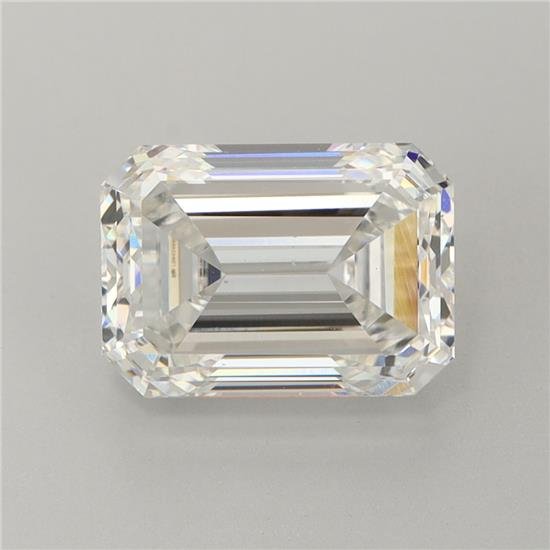 2.96ct F VS1 Excellent Cut Emerald Lab Grown Diamond
