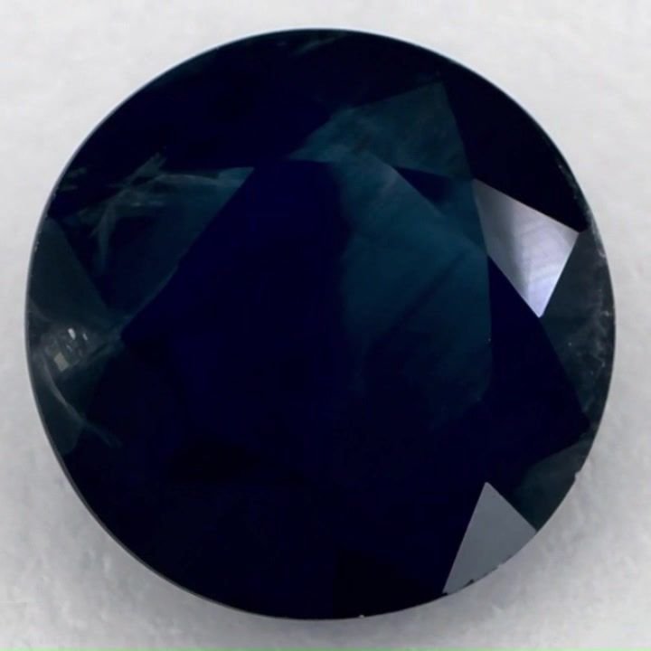 3.76 Carat Blue Round Sapphire
