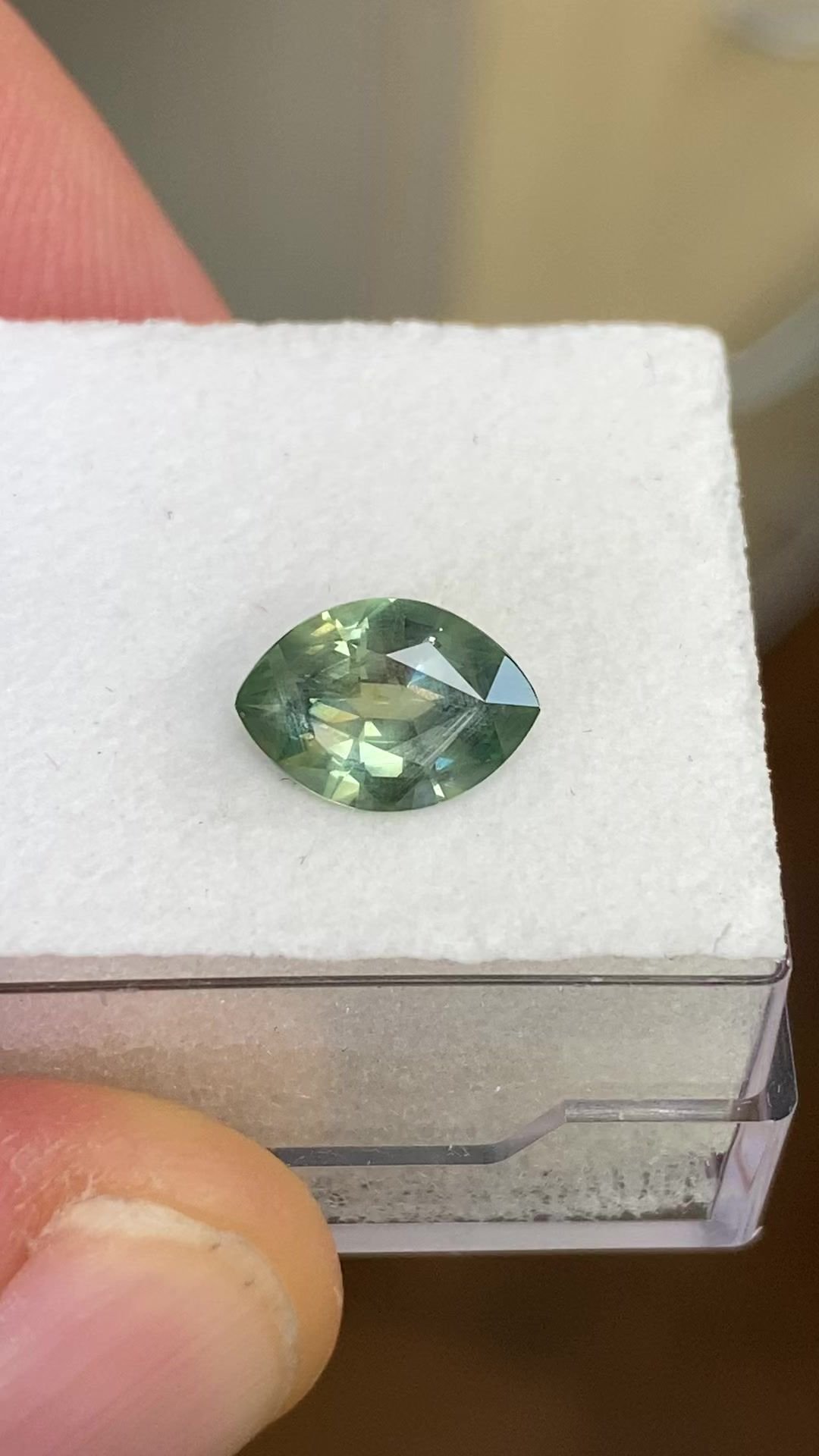 1.58 Carat Green Marquise Sapphire