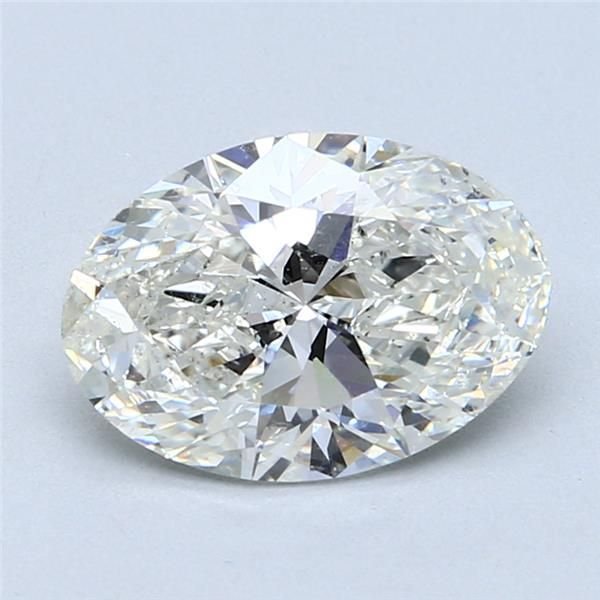 2.51ct J SI2 Rare Carat Ideal Cut Oval Diamond