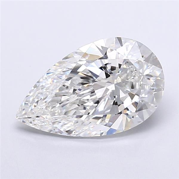 5.03ct F VS1 Rare Carat Ideal Cut Pear Lab Grown Diamond