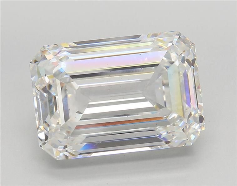 10.02ct F VS2 Rare Carat Ideal Cut Emerald Lab Grown Diamond
