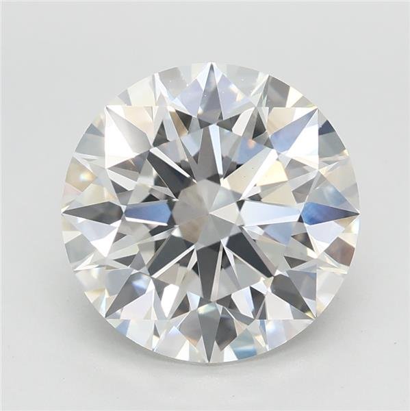 3.09ct F VVS2 Rare Carat Ideal Cut Round Lab Grown Diamond