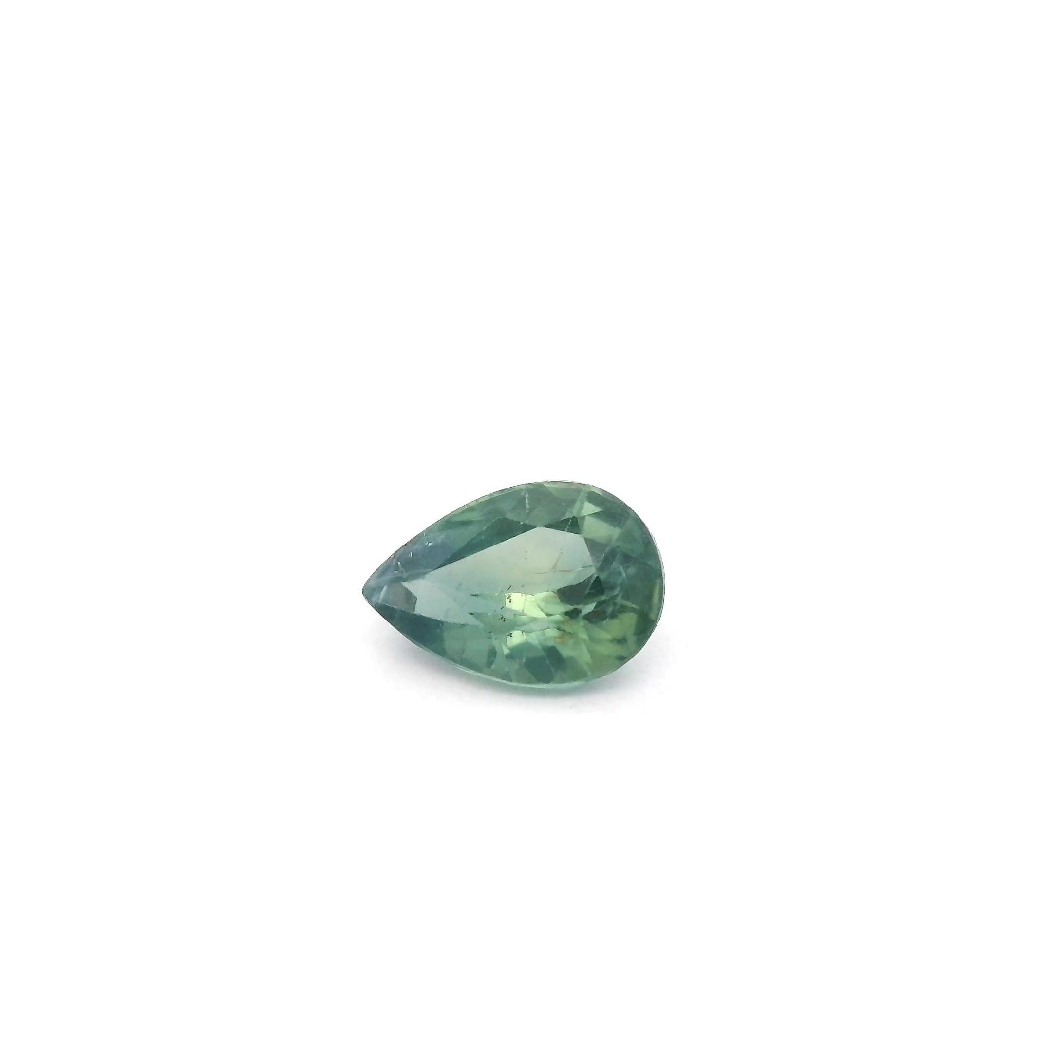 1.01 Carat Green Pear Sapphire