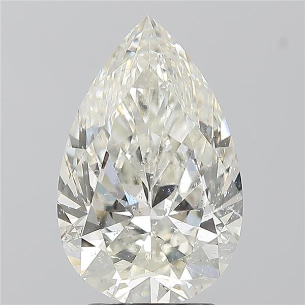 3.05ct J SI2 Rare Carat Ideal Cut Pear Diamond