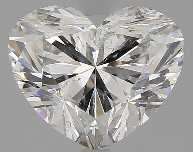 3.04ct G SI2 Rare Carat Ideal Cut Heart Diamond