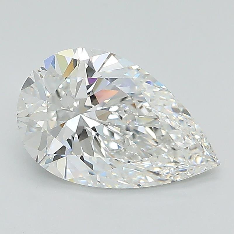 1.59ct F VVS2 Rare Carat Ideal Cut Pear Lab Grown Diamond